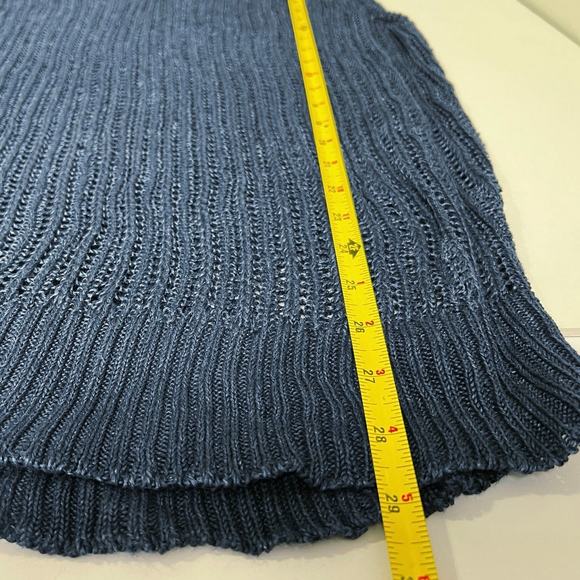 Oobe Brand Pure Linen Open Knit Hugger Vest Navy XL - Picture 5 of 7